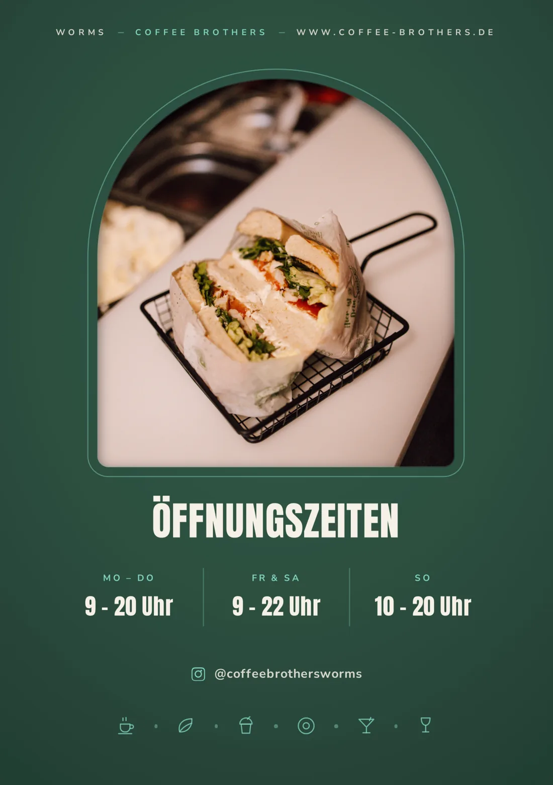 Speisekarte Seite 13: Öffnungszeiten