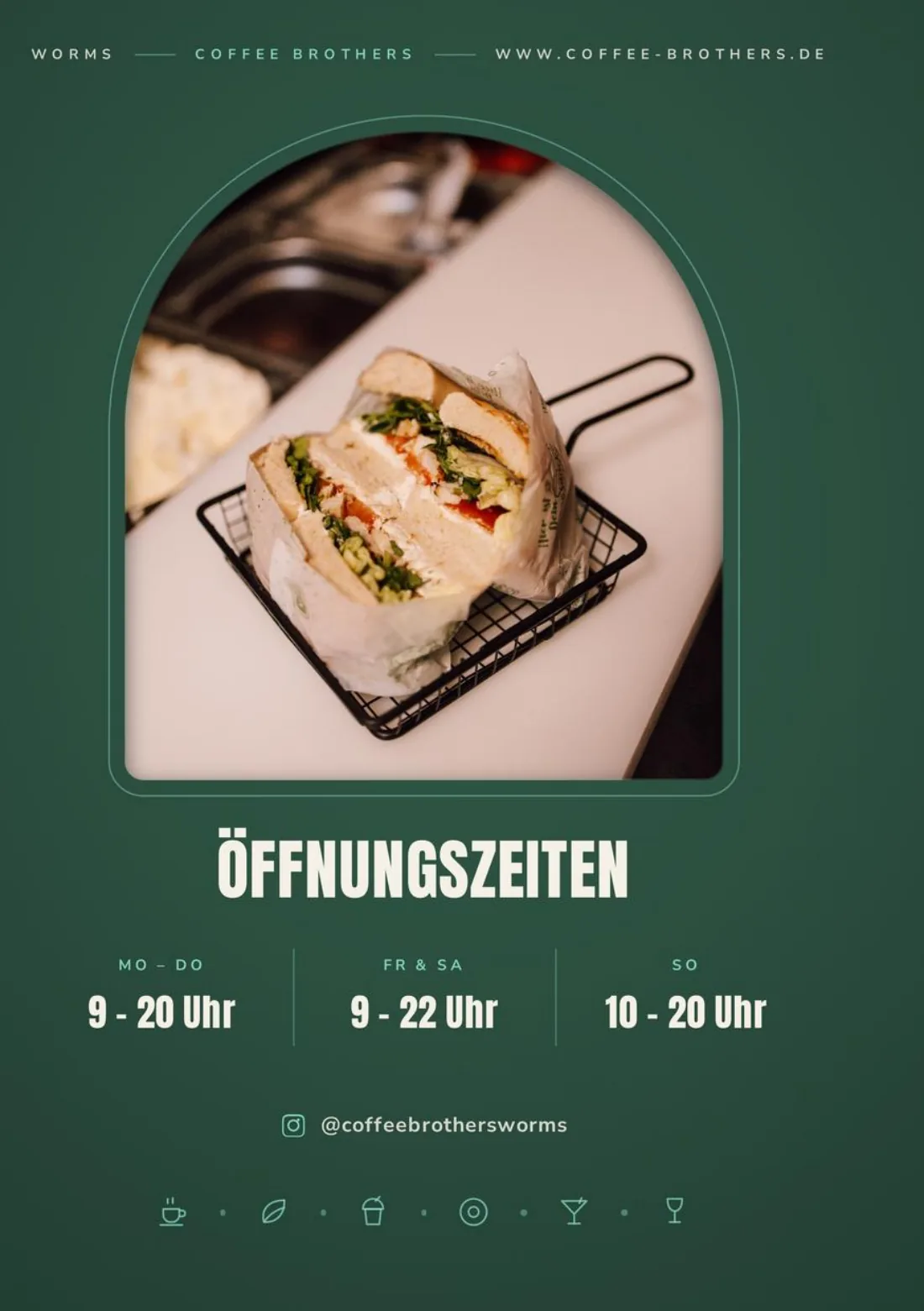 Speisekarte Seite 13: Öffnungszeiten