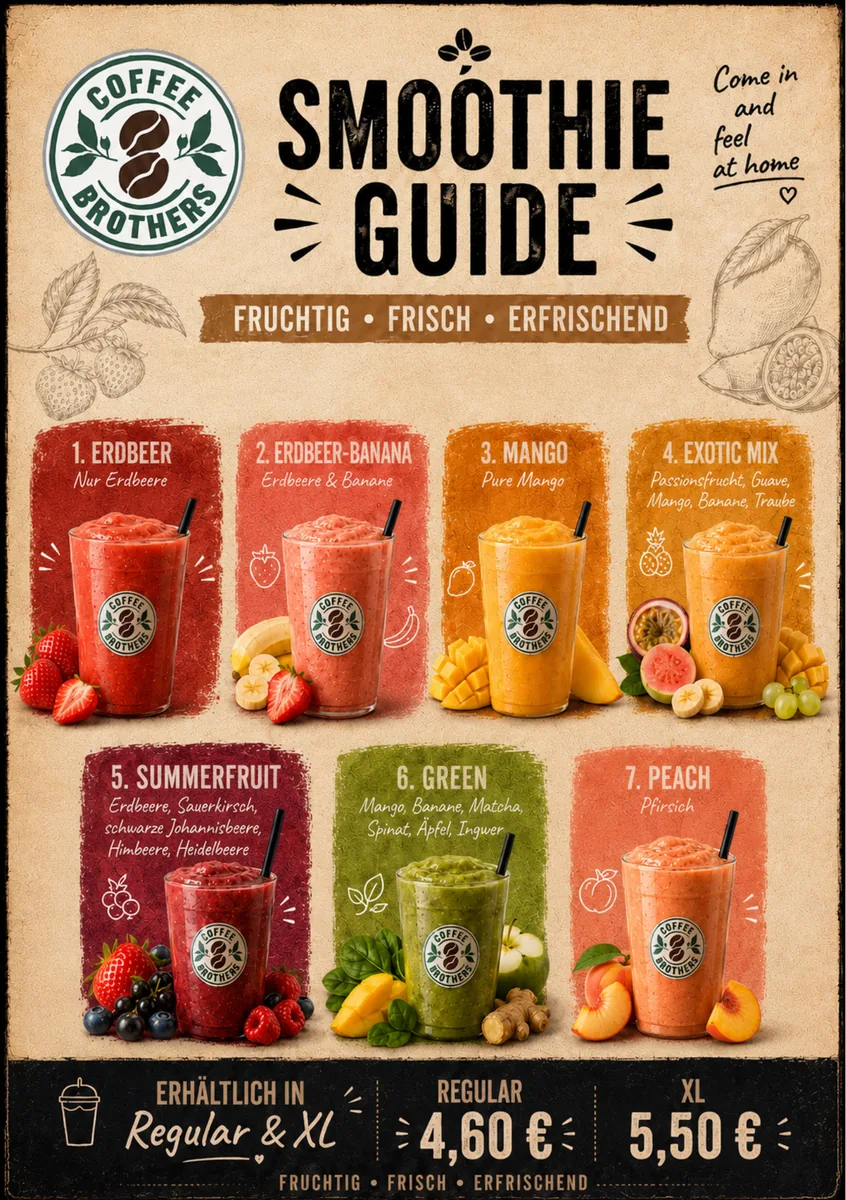 Smoothie Guide — 7 fruchtige Sorten
